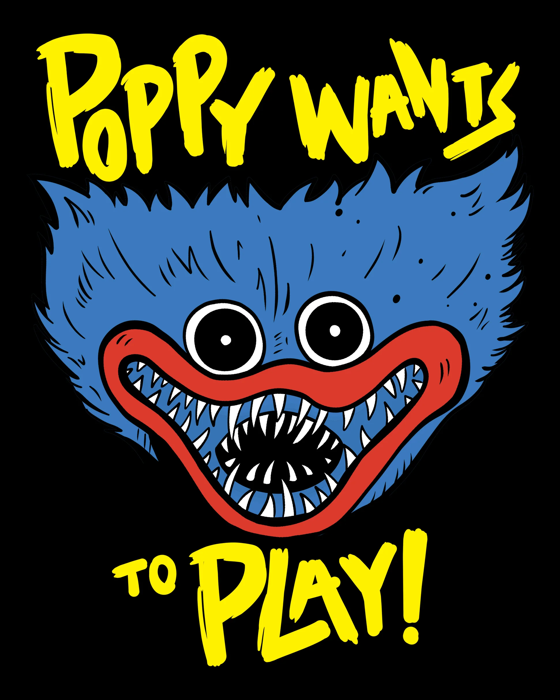 It's Playtime Poppy Gang Drawstring Hoodie - Image 4