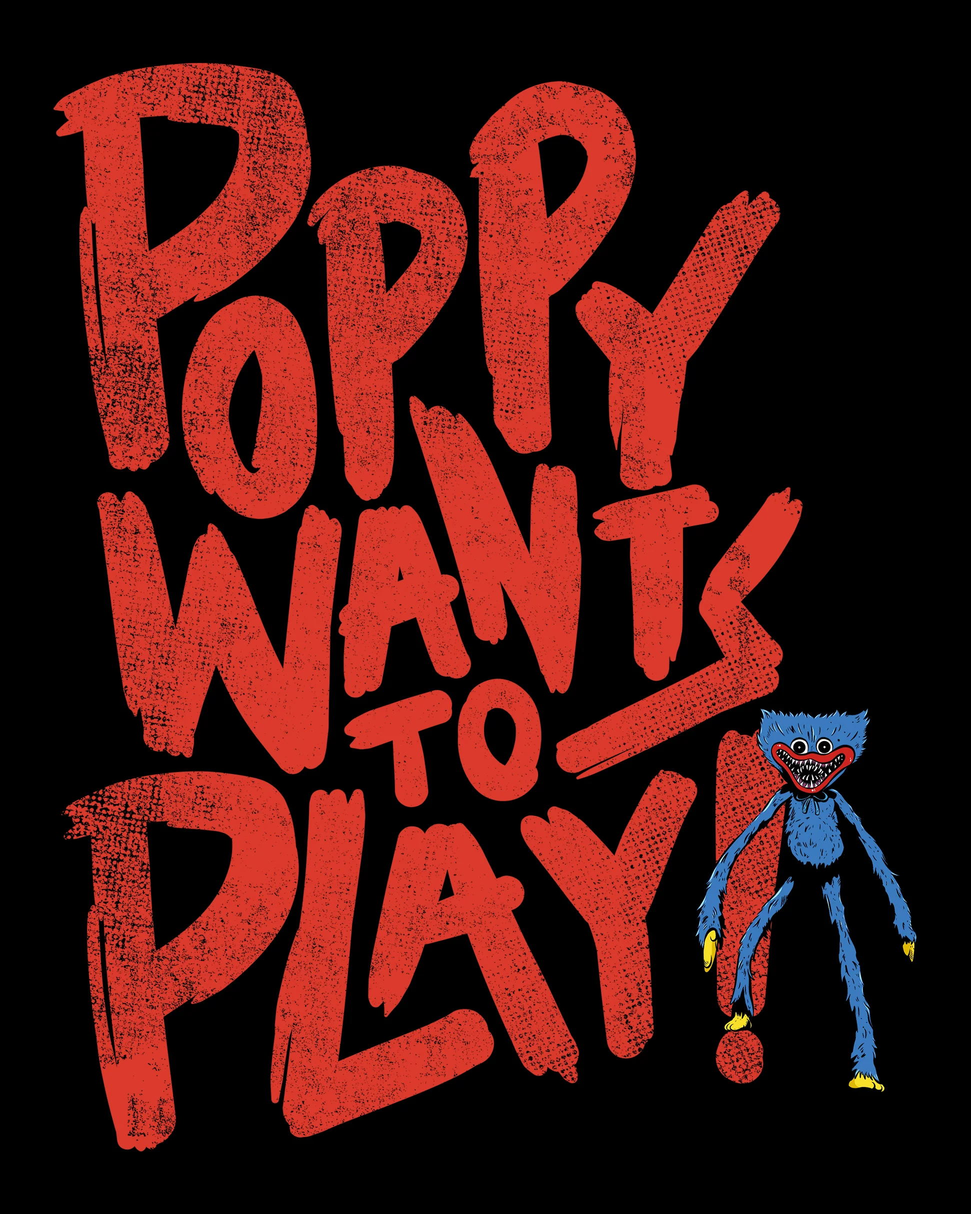 Poppy Wants To Play Drawstring Hoodie - Image 4
