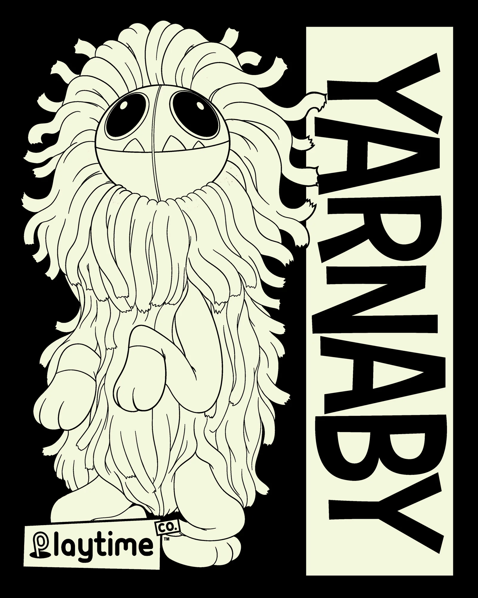Yarnaby Sitting Black Tee - Image 3
